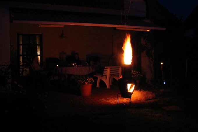 Holzwolle im Terrassenofen :-)