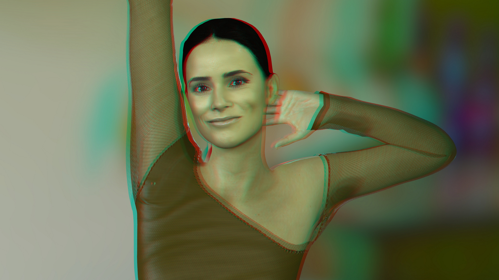 Homage to Abigail Spencer #1 anaglyph