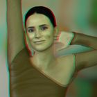 Homage to Abigail Spencer #1 anaglyph