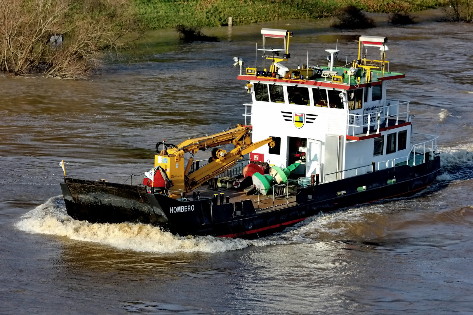 Homberg bei Hochwasser