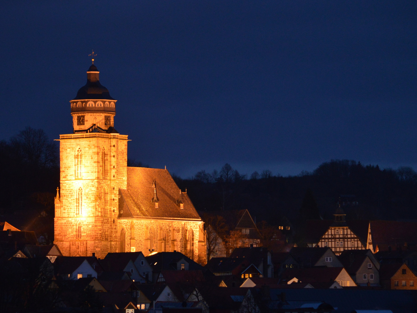 Homberg (Efze) am Abend Foto & Bild architektur, stadtlandschaft