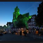 Homberg-Efze, Kirche mit Markt zur Erinnerung an den Hessentag