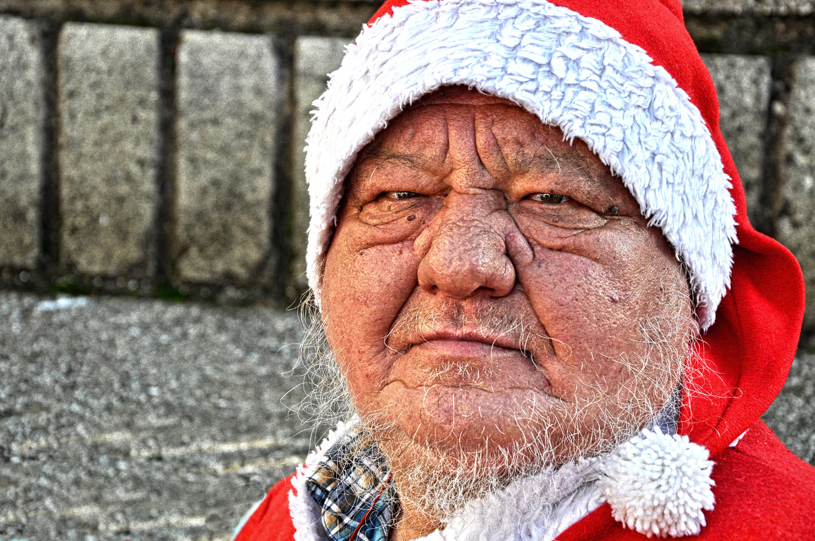 Homeless santa claus