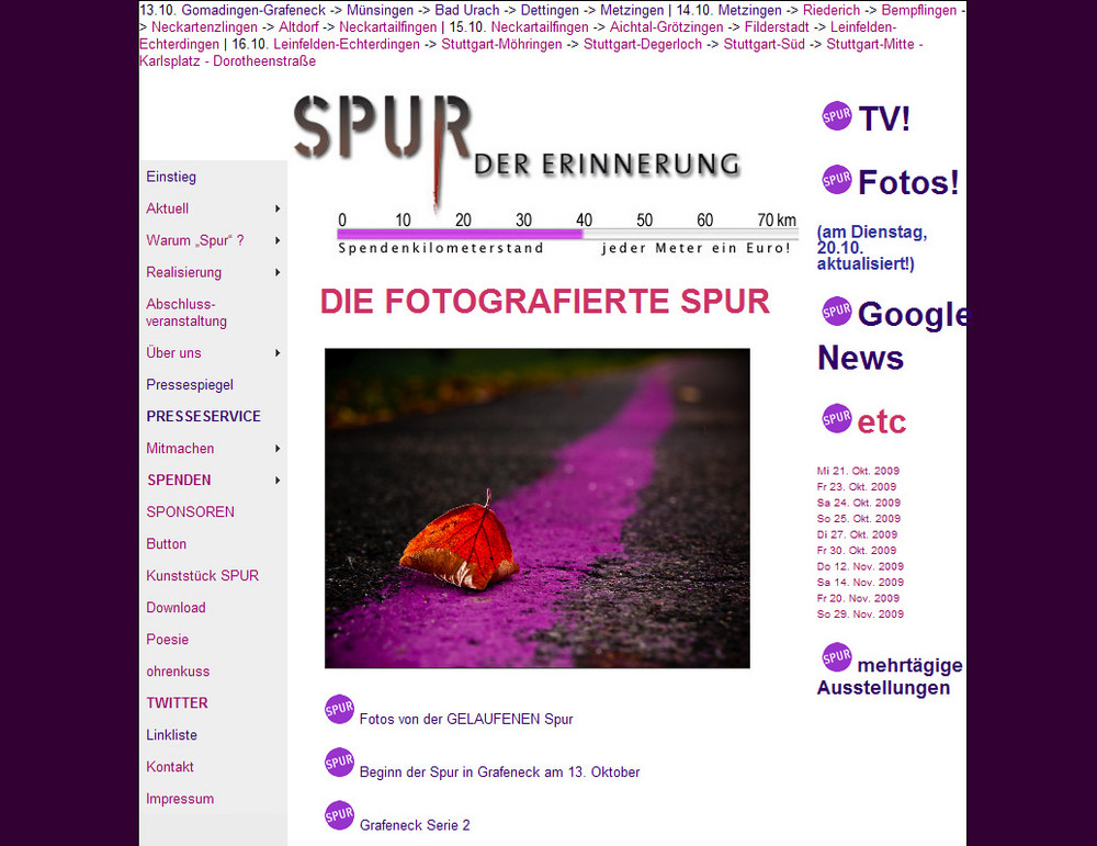Homepage - Spur der Erinnerung