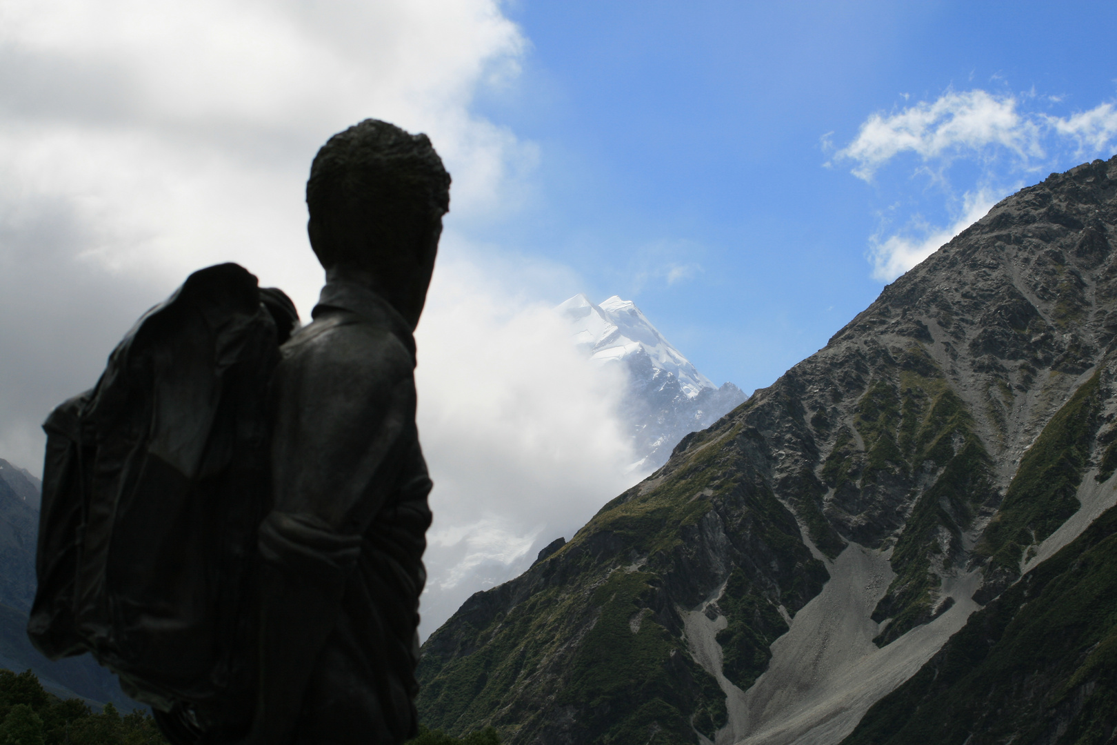 Hommage à Sir Edmund HILLARYou au glacier....