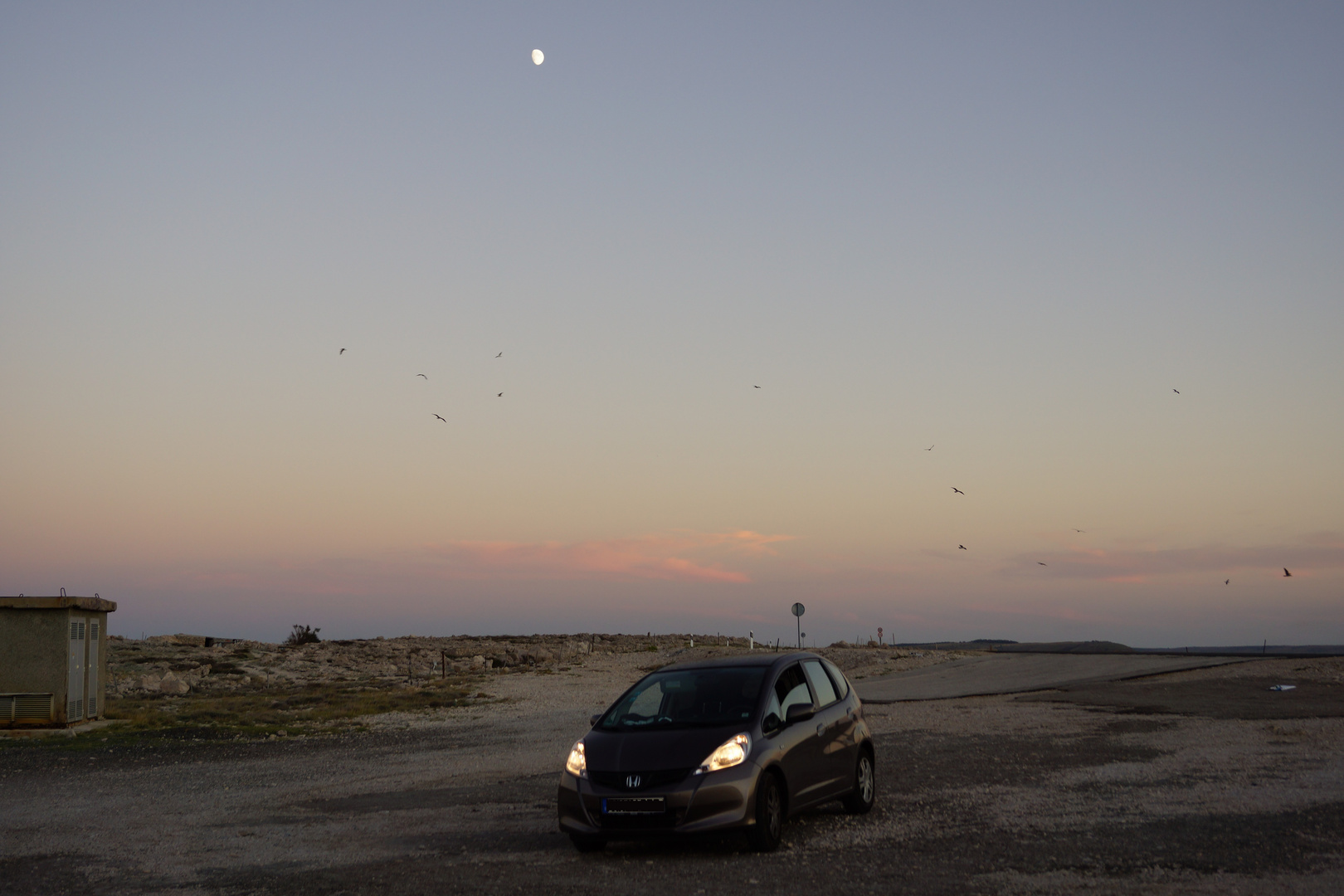 Honda Jazz in Kroatien am Übergang zur Insel Pag