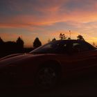 Honda NSX VOR dem Sonnenuntergang Dia-Scan