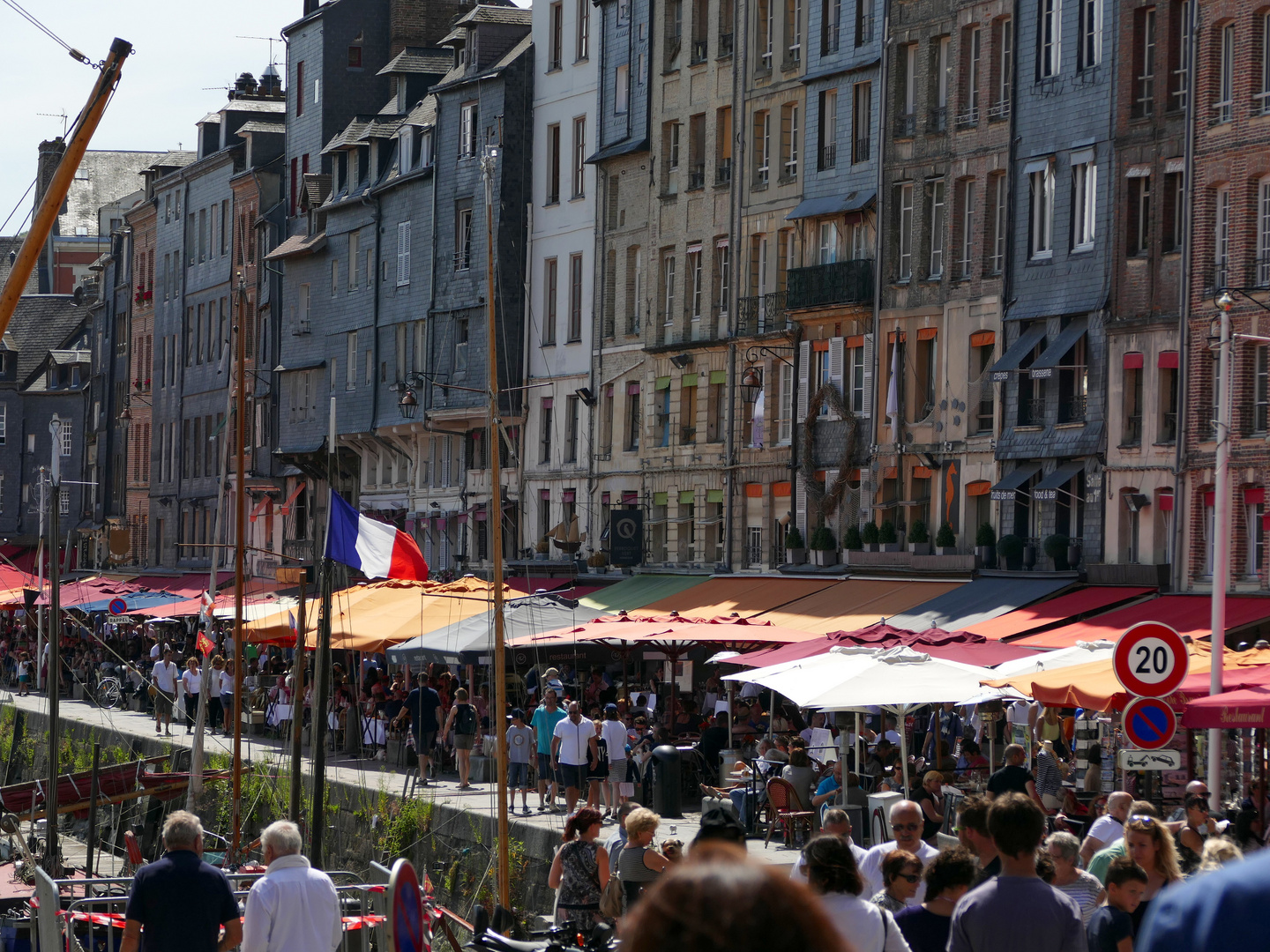 Honfleur am einem Sonntag im August