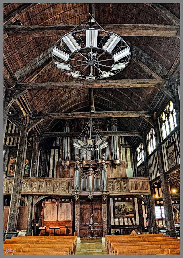 Honfleur - Holzkirche Innenansicht