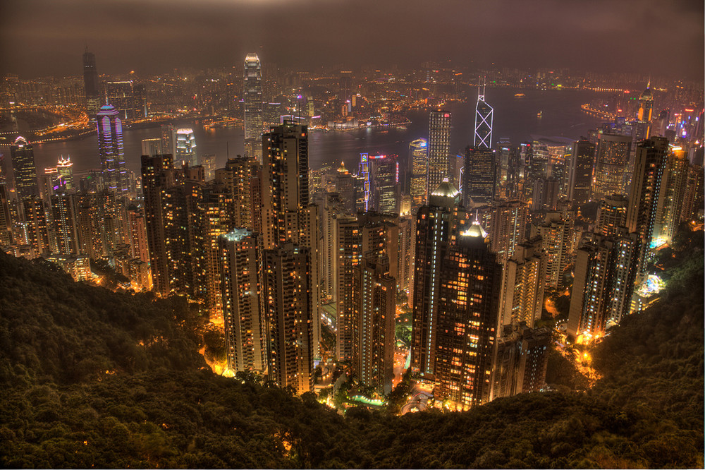 Hong Kong bei Nacht