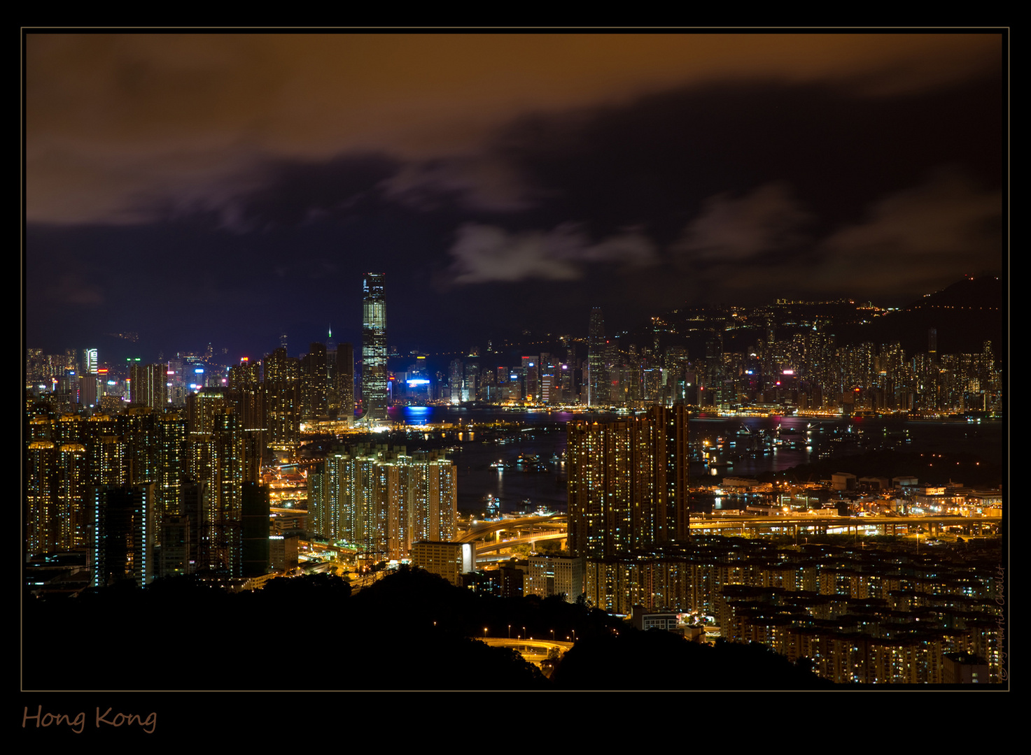 Hong Kong by night