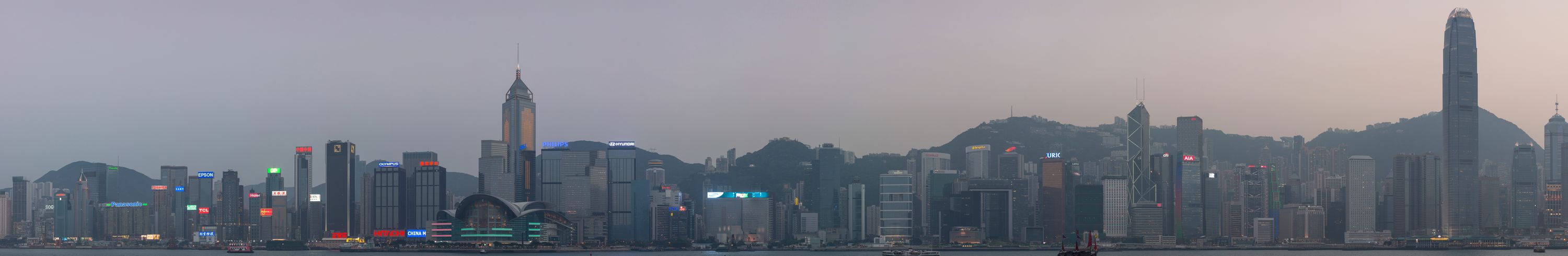 Hong Kong Island Skyline Panorama