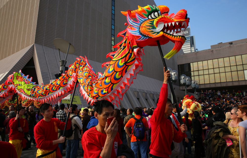 Hong Kong, Löwen und Drachenfest