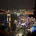 Hong Kong Messezentrum bei Nacht