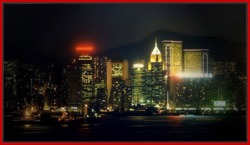 Hong Kong - Skyline bei Nacht (neu)