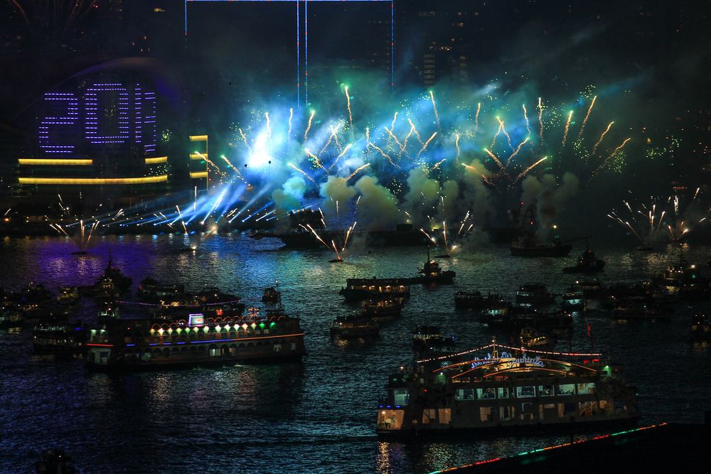 Hong Kong Sylvesterfeuerwerk