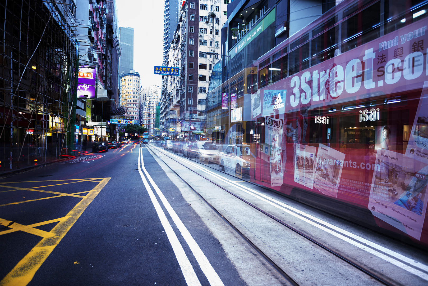 Hong Kong Taxi at Rush hour