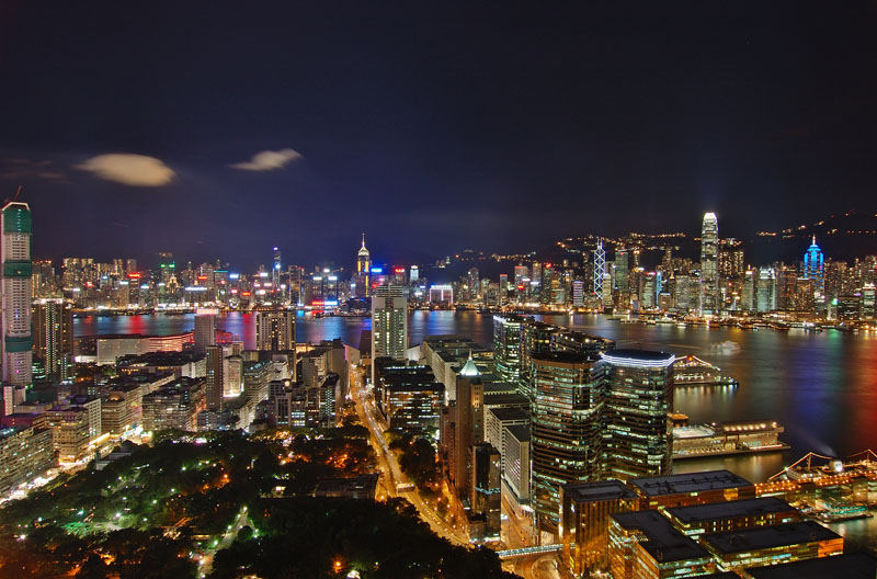 Hongkong bei Nacht