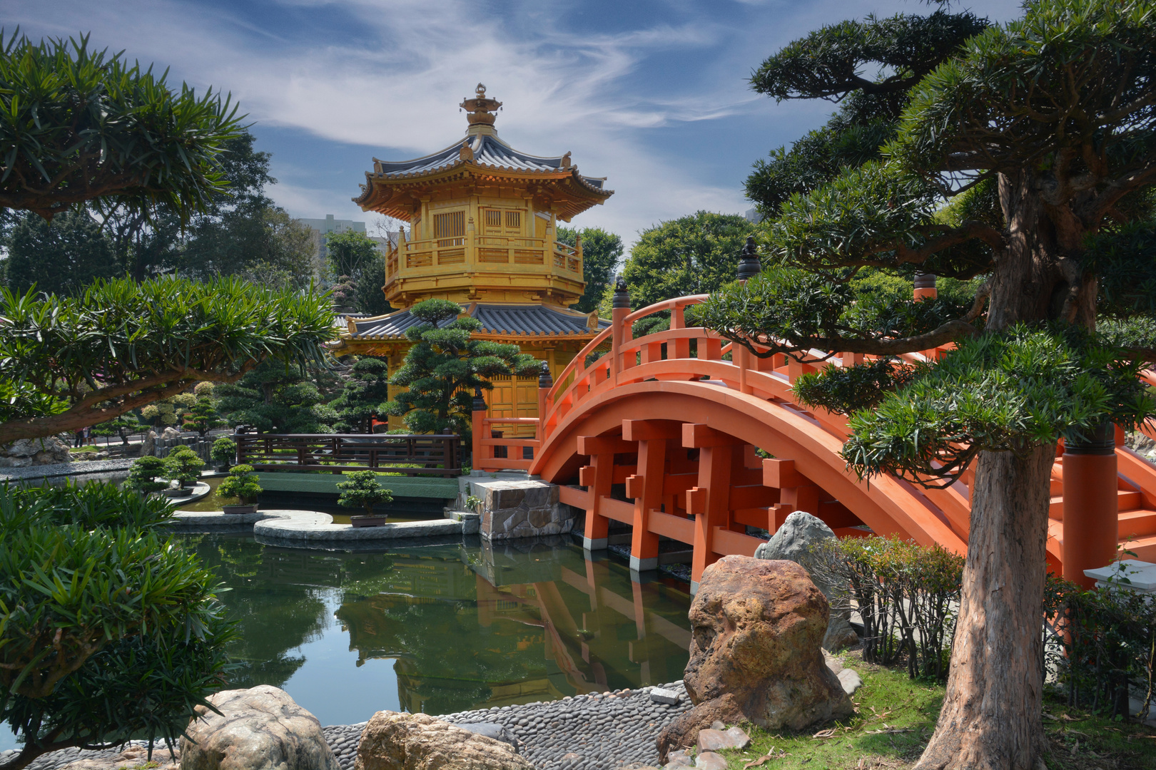 Hongkong Chinesische Gartenarchitektur