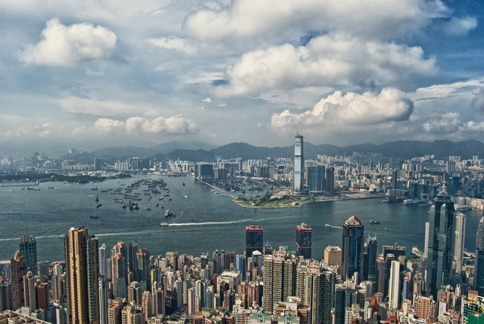 Hongkong Hafen vom Peak