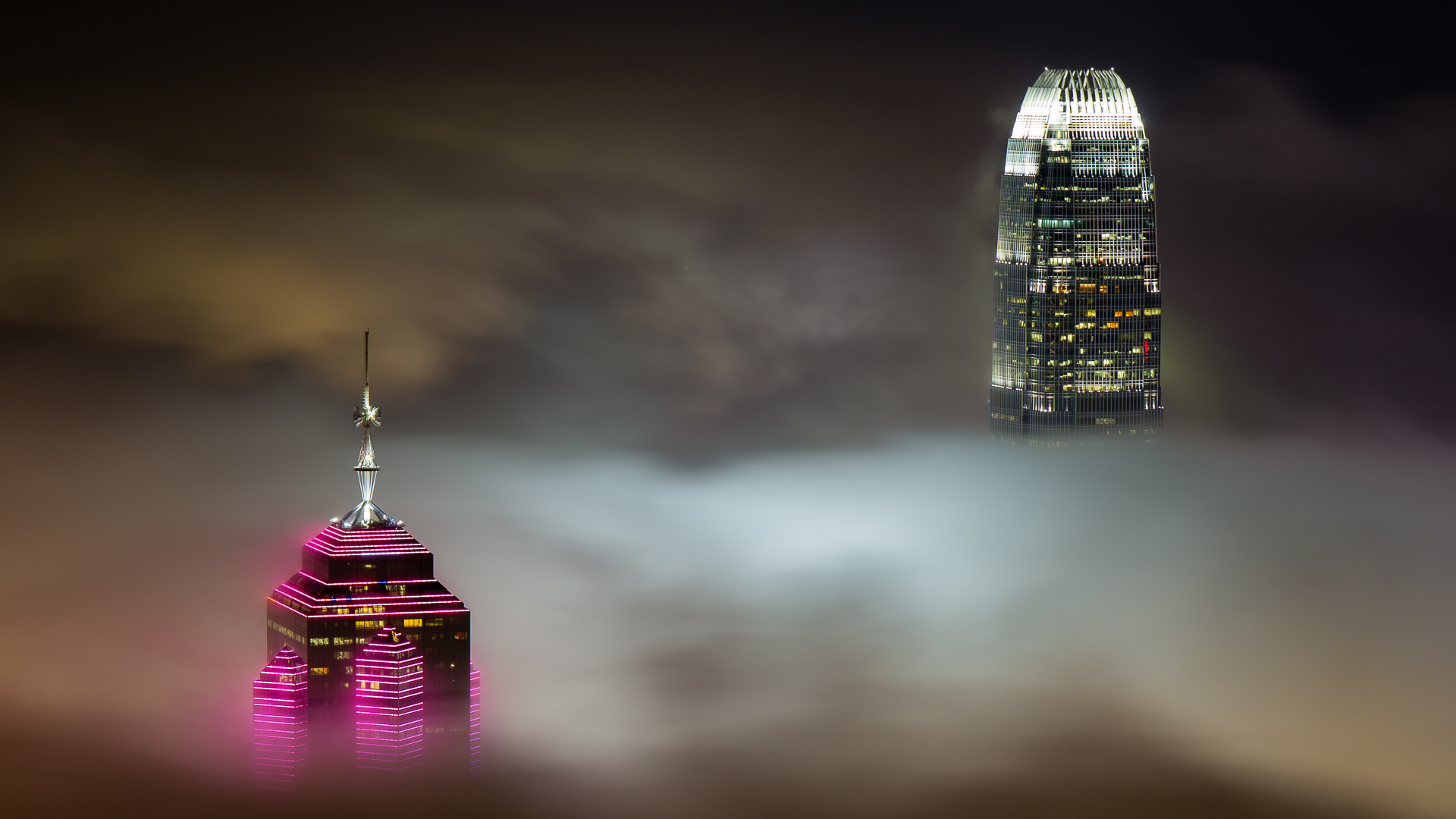 Hongkong im Nebel