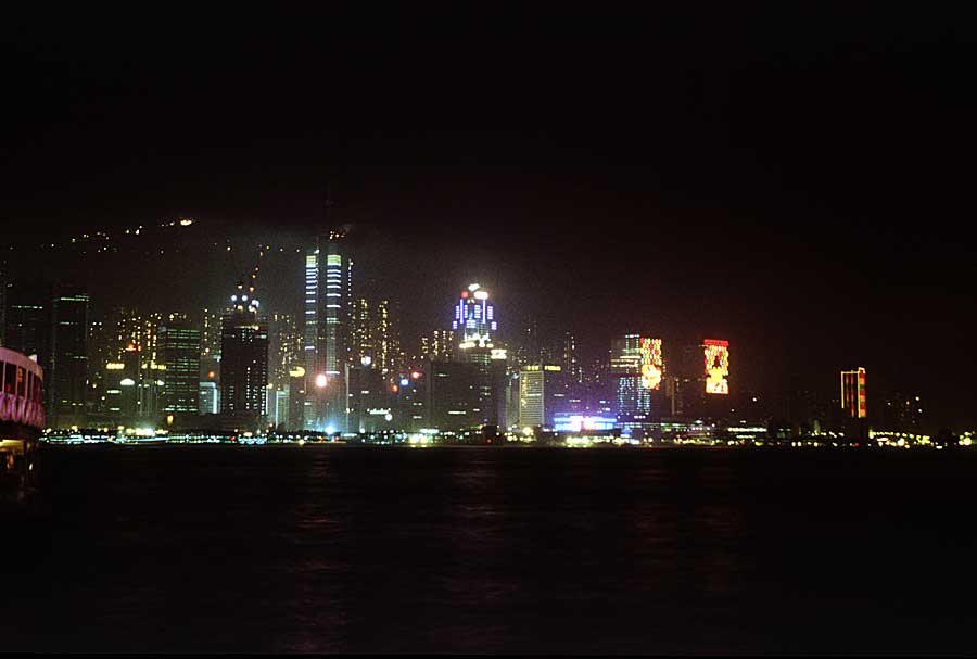 Hongkong Island bei Nacht