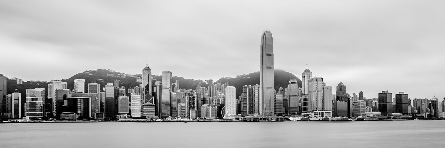 Hongkong Panorama black & white