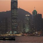 Hongkong-Peek im Abendrot