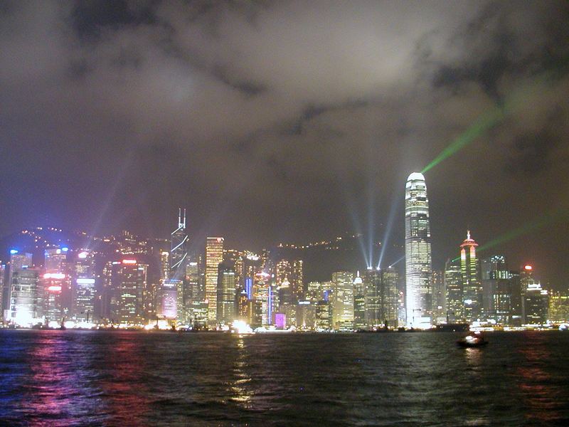 Hongkongskyline mit Lightshow!