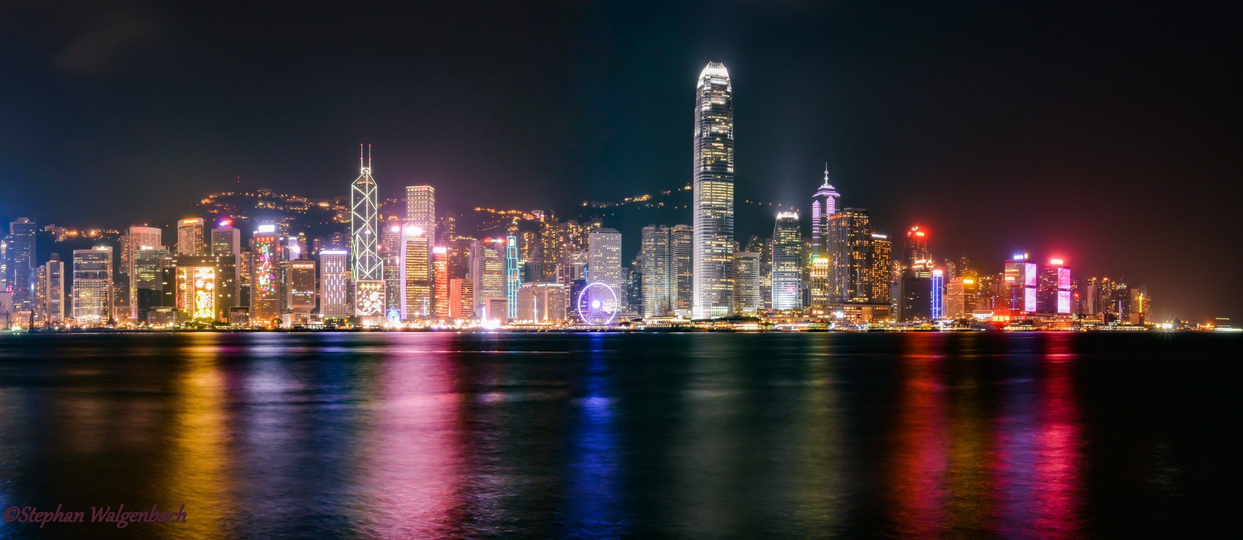 Honkong Island by night Panorama