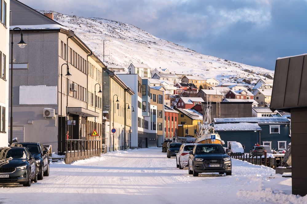 Honningsvåg in der Wintersonne