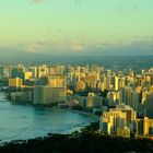 Honolulu im Licht der untergehenden Sonne