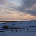 Hooge: Blick von der Westerwarft im Winter