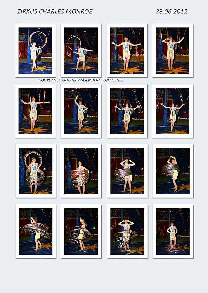 Hoopdance Artistik präsentiert von Michel vom Zirkus Charles Monroe