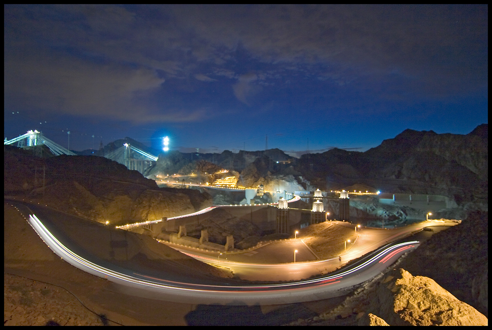 Hoover Dam by night