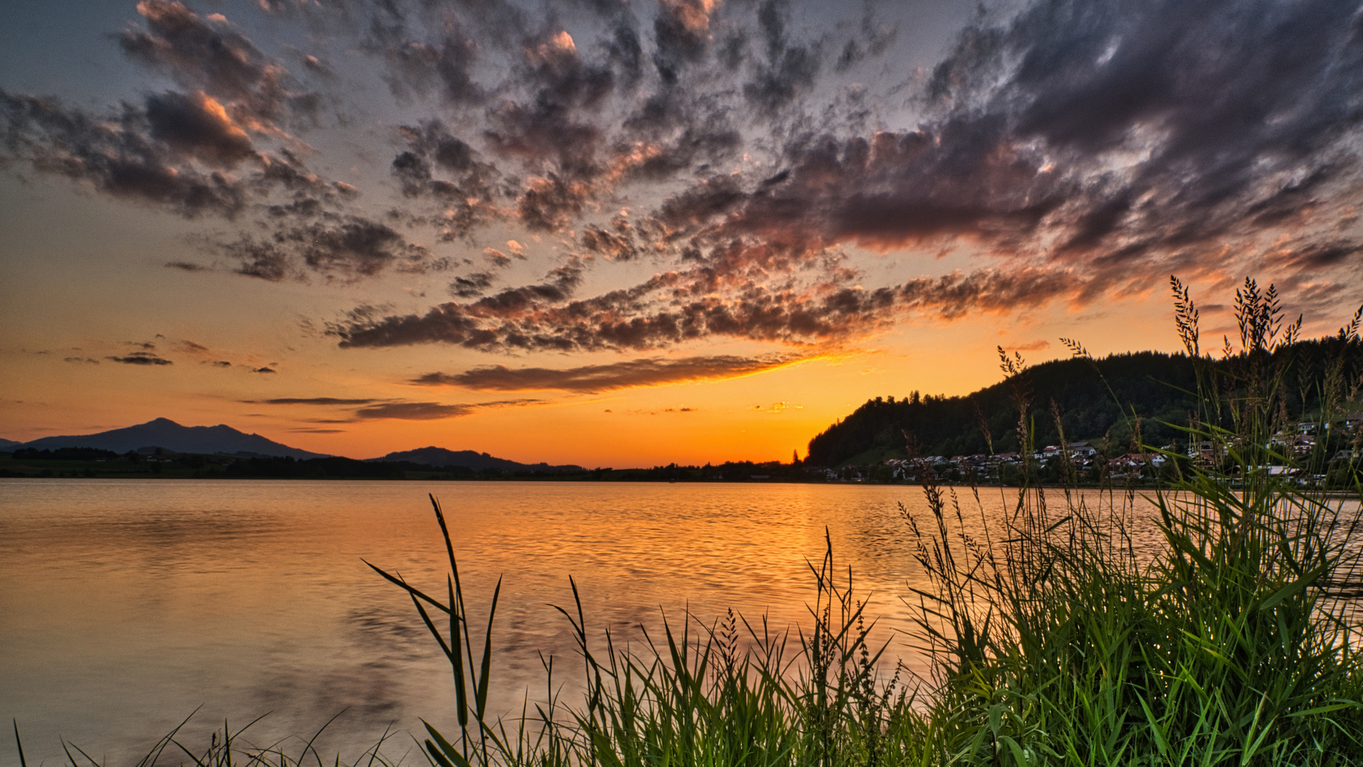 Hopfensee bei Sonnenuntergang 