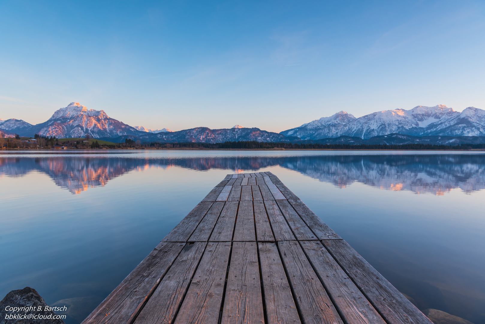 Hopfensee near Füssen in Ostallgäu, Germany