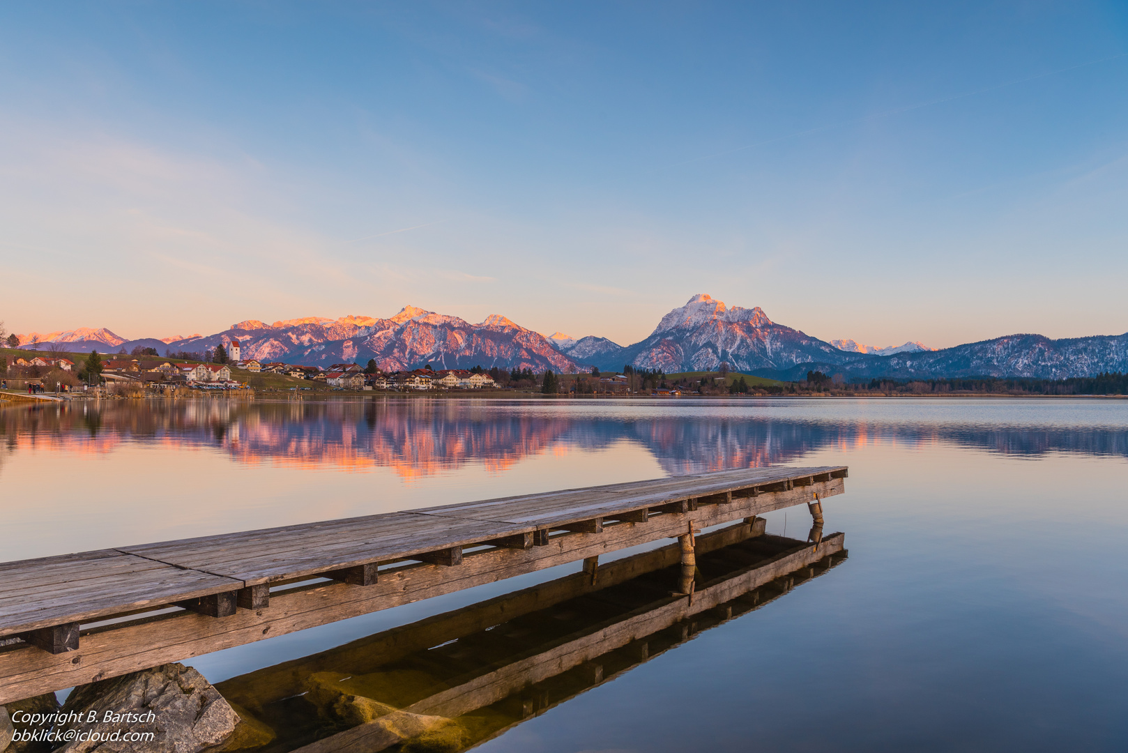 Hopfensee near Füssen in Ostallgäu, Germany