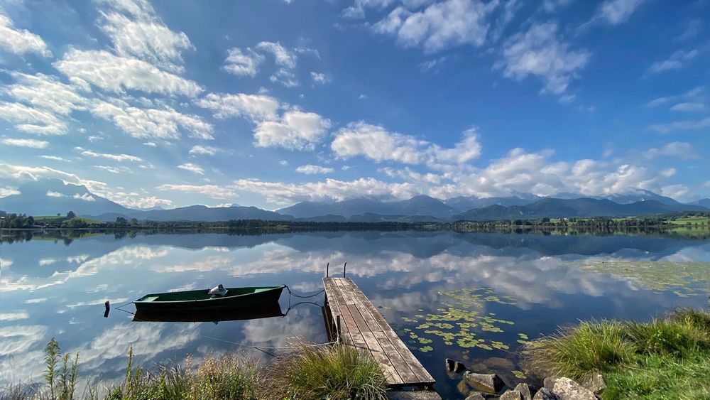 Hopfensee Wölklein Foto & Bild | steg, natur, bayern Bilder auf ...