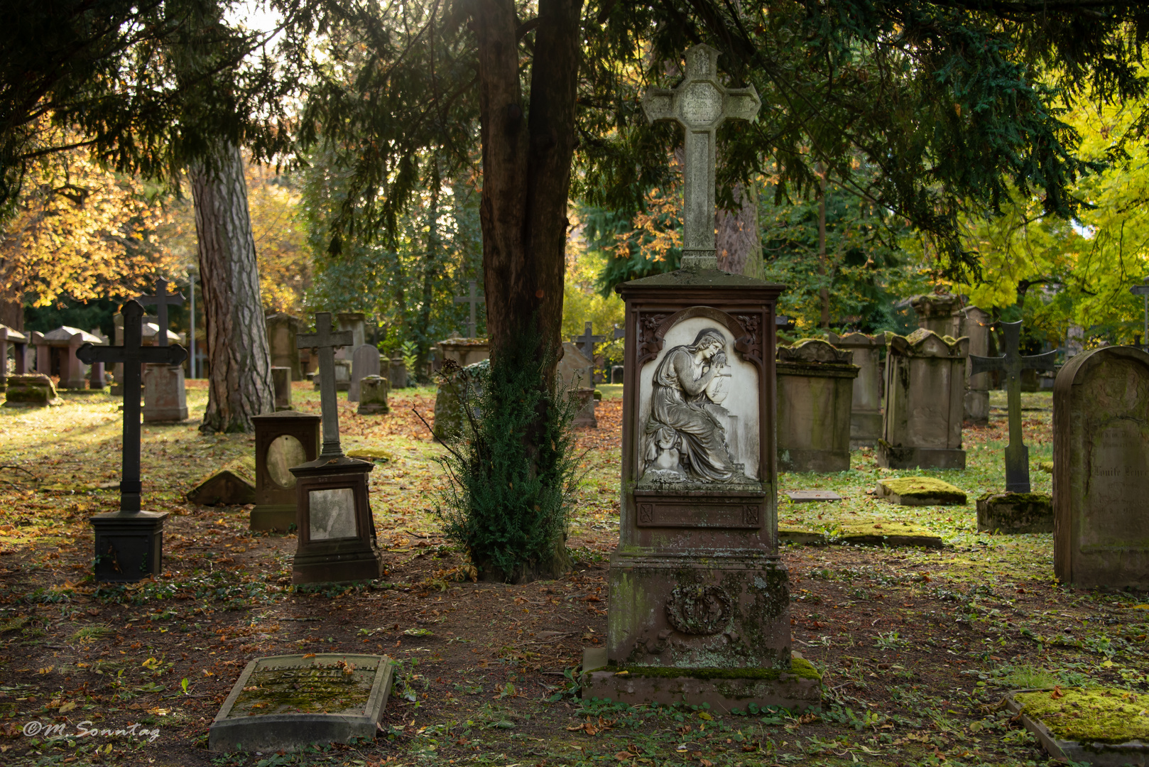 Hoppenlaufriedhof im Herbst