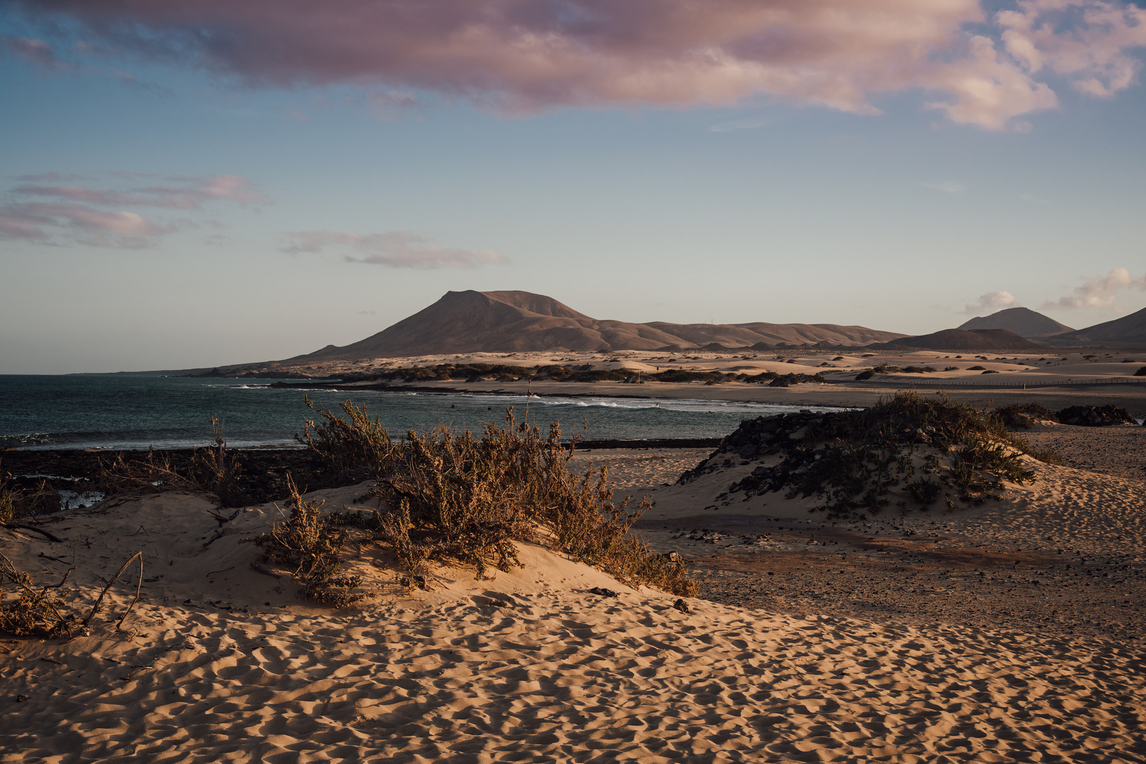 Hora dorada en las dunas