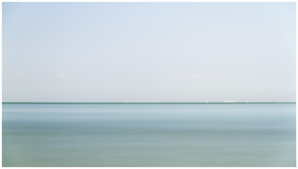 Horizon avec le bateau en mouvement