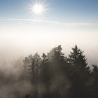 Horn sticht aus den Wolken heraus