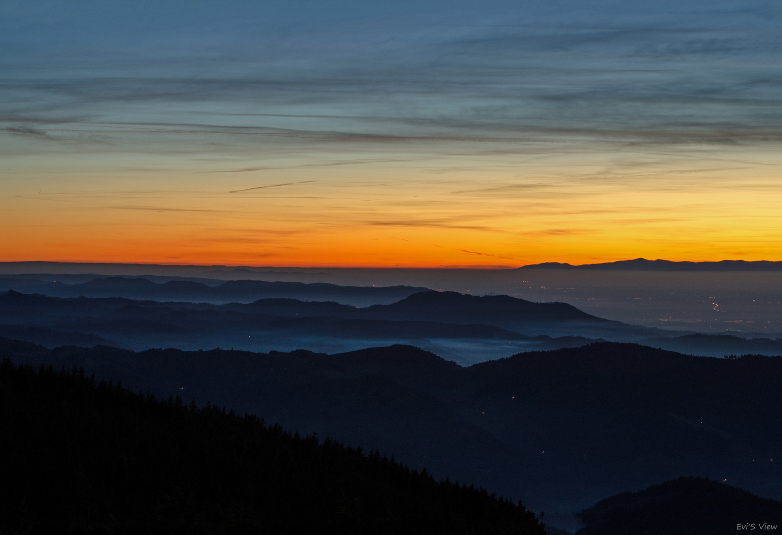 Hornisgrinde 28-12-2015 zur blauen Stunde