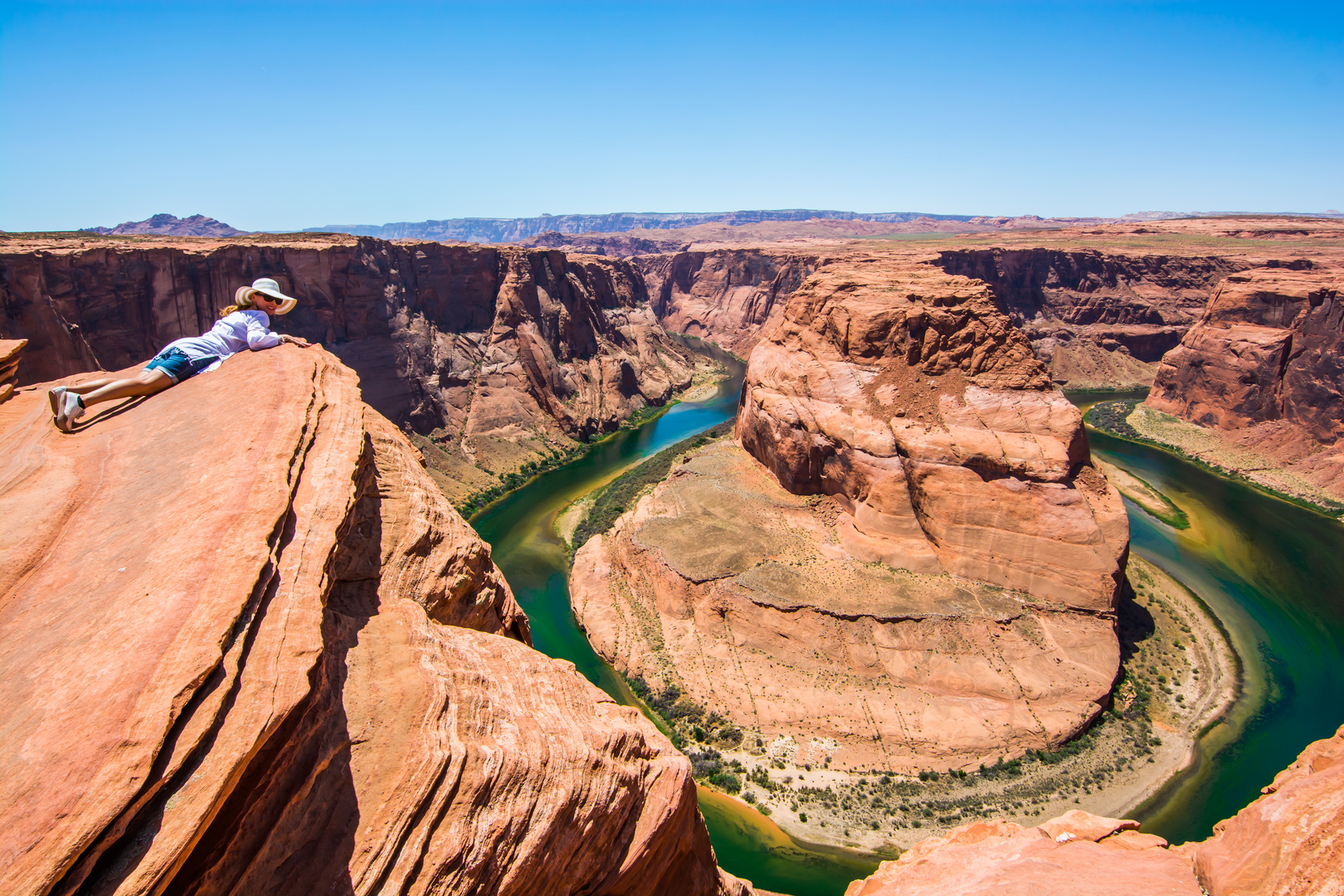 Horseshoe Bend (2) Fotografieren im liegen - Juni 2014