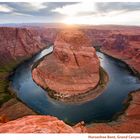 Horseshoe bend at sunset