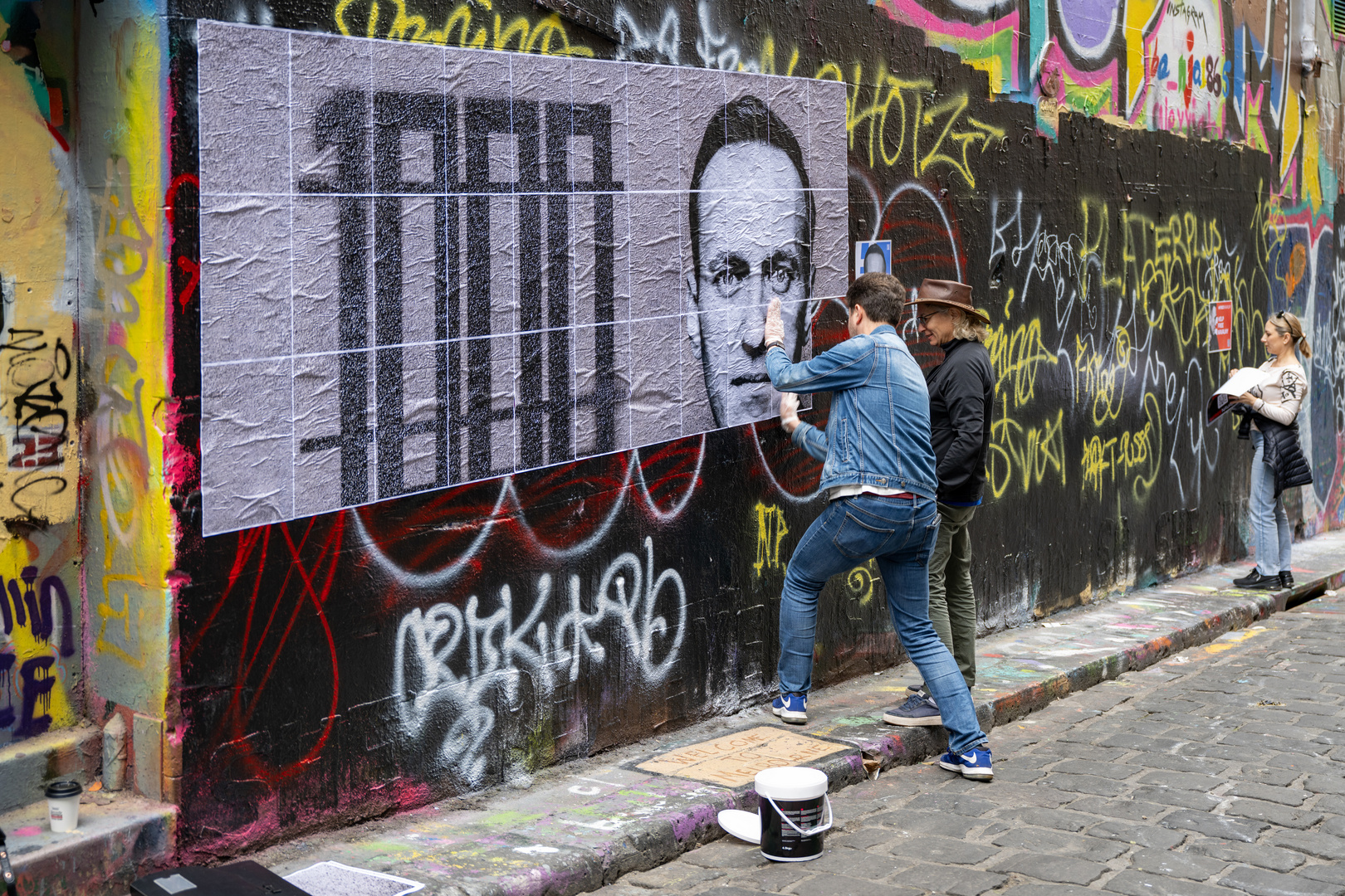 Hosier Lane Graffiti - 1000 Tage Gefangenschaft Nawalny
