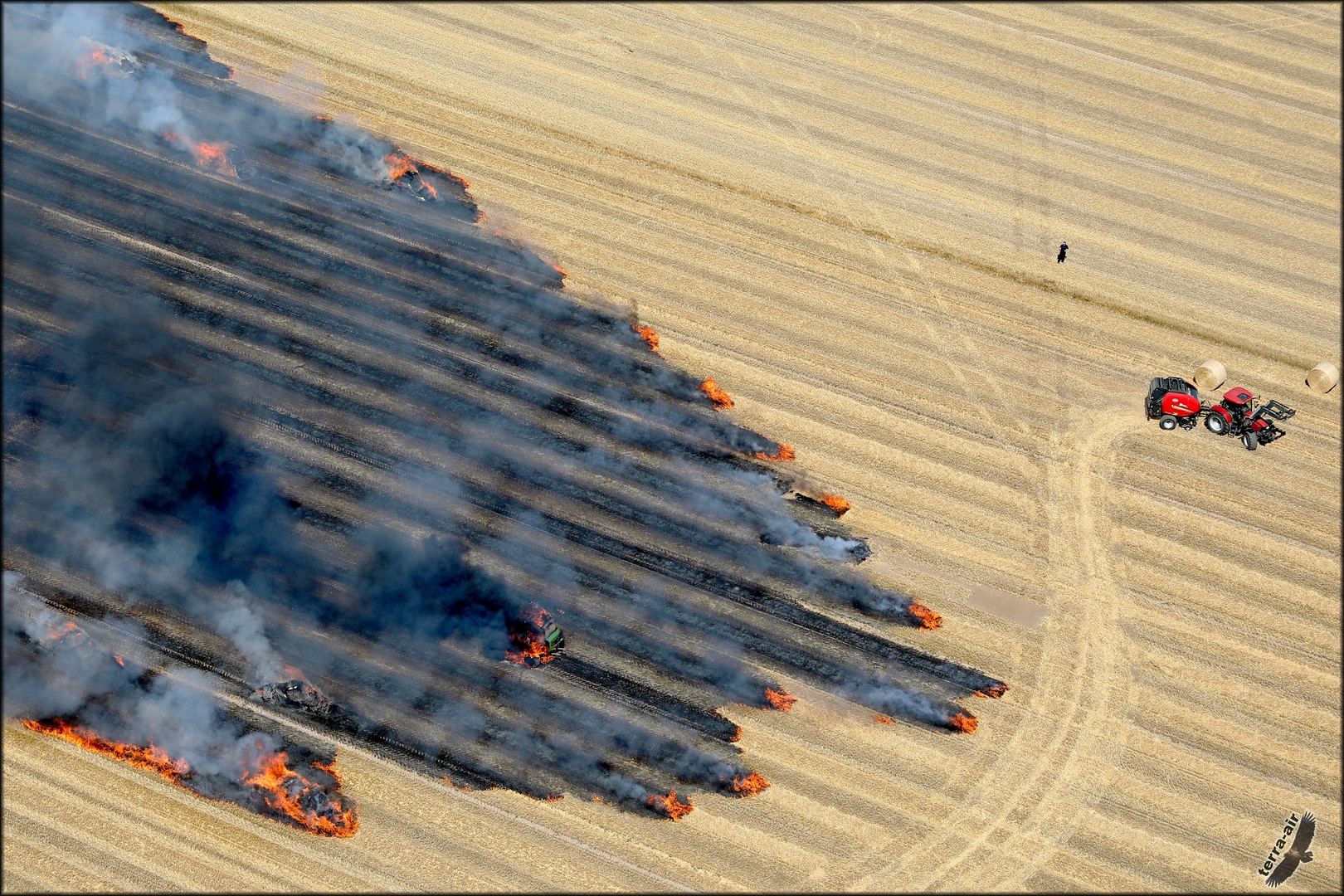 Hot crop field