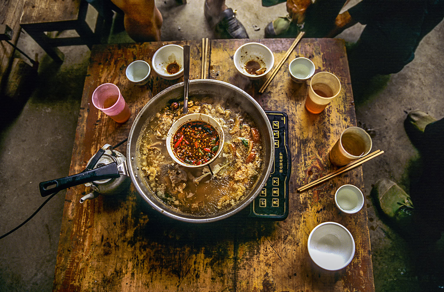 Hot Pot mit Hund