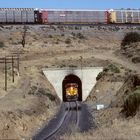 Hot Spot : Tehachapi Loop,Westbound Freight Train runs downhill leaded by BNSF #4754 Dash 9-44CW ,CA